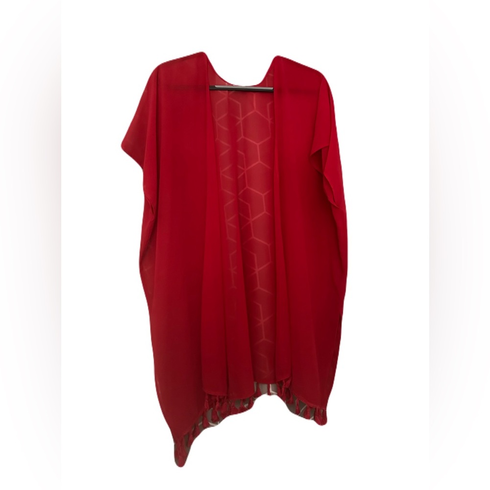 Kimono sheer red wrap
